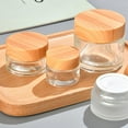 thumbnail image 4 of 1PC Round Glass Jars with Leakproof lids Empty Glass Sample Jars for Makeup Face Cream Eye Cream Lip Balm Tool, 4 of 8