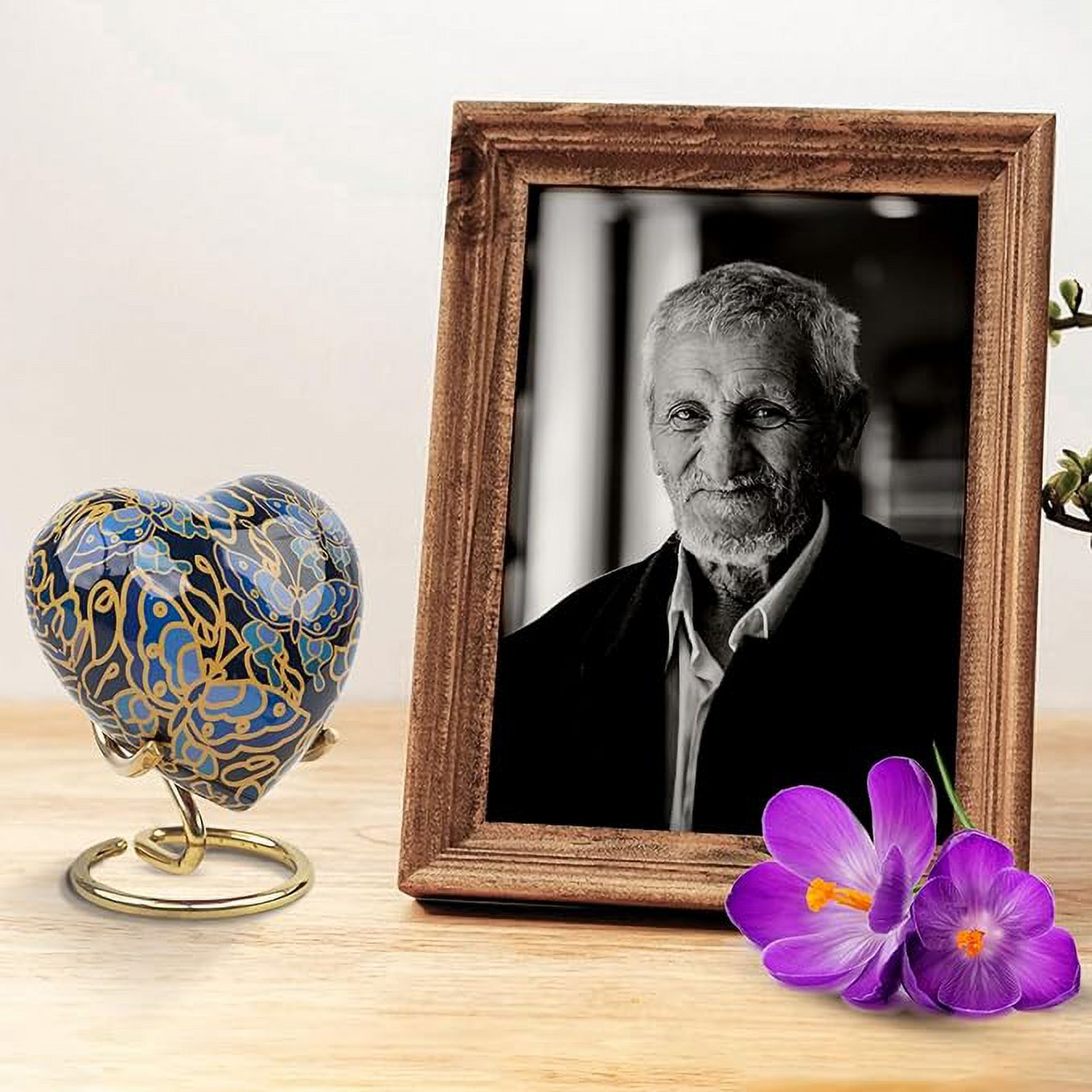Butterfly Cremation Urn Small Keepsake Heart Urns for Human Ashes with Stand | Mini Small Case for Human Remains Ashes Decorative Urns for Mom, Dad, Men, Infant, Child with Box & Bag from STONLIF