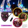 thumbnail image 2 of Máscara Payaso Fantasma Fluorescente Horror Halloween para Fiesta Disfraces Carnaval, 2 of 9
