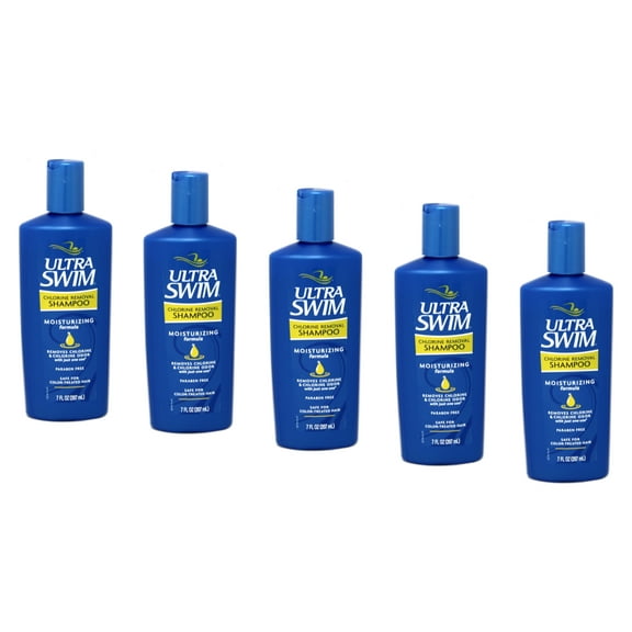 5 Pack - UltraSwim Chlorine Removal Shampoo Moisturizing Formula 7 oz Each