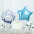 thumbnail image 6 of Efavormart Set Of 5 | Blue/White Boy Baby Shower Mylar Foil Balloon Set, Star, Round And Baby Carriage Balloon Bouquet With Ribbon, Gender Reveal Party Decorations, 6 of 10