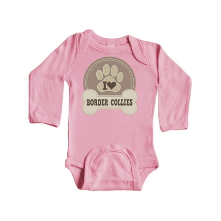 

Inktastic Border Collie Dog Gifts Gift Baby Girl Long Sleeve Bodysuit