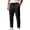 Black, variant on Athletic Pants for Men Drawstring Elastic Waist Straight Leg Mesh Breathable Quick Drying Full Length Pants with Pockets