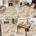 thumbnail image 5 of 5'x8' Area Rugs, Brown Fall Leaves Indoor Outdoor Area Rug for Living Room Bedroom, Vintage Farmhouse Leaf Plants Washable Bathroom Rugs Kitchen Floor Carpet Mats Home Decor Aesthetic, 5 of 8