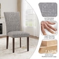 thumbnail image 2 of Mid-Century Fabric Dining Chairs Set of 2 with Nailhead Detail and Wooden Legs, Upholstered Side Chairs for Kitchen and Dining Room – Flower, 2 of 6