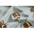 thumbnail image 3 of Chezmoi Collection 3-Piece Kids/Teens Sports Sheet Set, Soft Microfiber Gray Brown White Football, Twin Size, 3 of 4