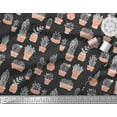 thumbnail image 3 of Soimoi Georgette Viscose Fabric Cactus Tree Printed Fabric 1 Yard 42 Inch Wide, 3 of 5