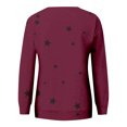 thumbnail image 4 of Women's Hoodless Round Neck Long Sleeve Sweatshirt, Soft Comfort Fleece Casual Plus Size Pullover Top for Autumn Winter Season Daily Lounge Wear, Street Fashion and Outdoor Activities Red XL, 4 of 5