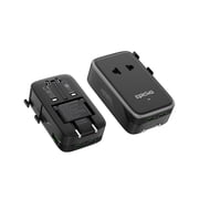 EPICKA Universal Travel Adapter with 25W USB-C PD Fast Charging, Ultra-Thin International Power Adapter, European Travel Plug Adapter (Air 25W, Black)
