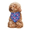 thumbnail image 4 of Naloa Blue Skull Flower Dog Bandanas 1PC Washable Triangle Dog Scarfs Premium Durable Fabric, for Small Medium Large Dogs and Cats, 4 of 6