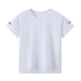 thumbnail image 3 of 4 Pack Kids Summer T Shirts Quick Dry Short Sleeve Workout Shirts Moisture Wicking Casual Tee Shirts Breathable Comfy Athletic Running Tops 3-12 Years, 3 of 6