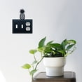 thumbnail image 2 of Double Switch and Duplex Outlet Cover with Pineapple Accent, Black, 2 of 2
