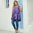 thumbnail image 4 of VEPKUL Plus Size Tank Tops for Women Sleevelss Tunic Casual Summer Clothes Swing Shirts for Jeans(B-Purple 3X), 4 of 9