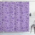 thumbnail image 1 of Ambesonne Mauve Shower Curtain, Abstract Fractal Circles, 69"Wx84"L, Violet White, 1 of 3