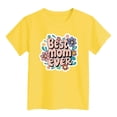 thumbnail image 4 of MEZZALL T-Shirts Filles Fête des Mères Manches Courtes Imprimé Lettre Mignon Col Rond Tee Enfants Hauts Décontractés Colorés Coupe Décontractée Usage Quotidien 4-5 Ans, 4 of 4