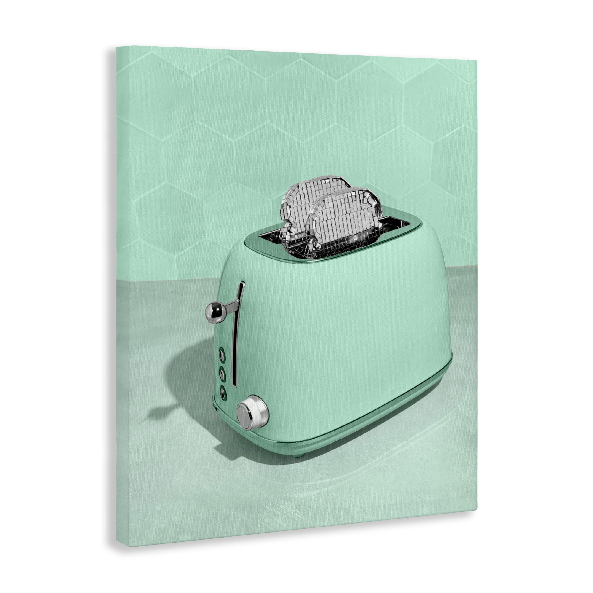Stupell Industries Disco Toaster Over Green Canvas Wall Art, design by LISH Creative