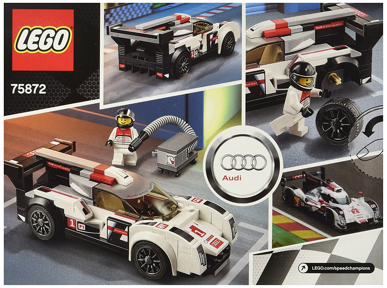 まりりん Speed Champions Audi R18 e-tron quattro Set LEGO 75872 - Walmart.com