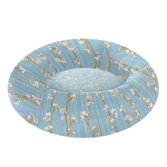 Pet Bed Pet Mat Cozy Removable & Washable Comfort For Cats And Dogs Small White Flowers