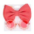 thumbnail image 2 of OJSFQUFP Childrens Sunglasses Headband Combo Set Baby Bubble Fabric Bow Hairband Sunglasses, 2 of 7