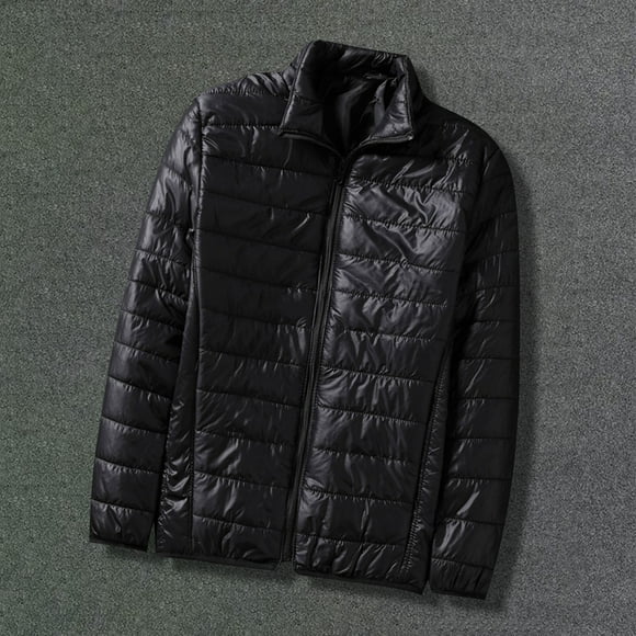 Viluyesy Men's Lightweight Packable Puffer Jacket Hooded Quilted Puffer Winter Warm Coat Softshell Windbreaker Outerwear Black 3XL