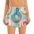 thumbnail image 2 of Fotbe Colorful Donut Womens High Waist Running Shorts Athletic Workout Quick Dry Shorts for Women with Pockets Gym Yoga Summer Shorts-Small, 2 of 9