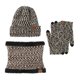 thumbnail image 1 of Bufanda guantes para pantalla táctil sombrero grande bufanda guantes conjunto gorro de calavera de punto grueso, 1 of 5