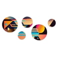 thumbnail image 2 of Designart "Graphic Retro Compositions III" Modern Geometric Metal Wall Art Set of 5 Piece, 2 of 5