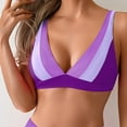 thumbnail image 2 of Jamicy Womens Bikini Swimsuits Fashion Swimwear 2 Piece Bathing Suits Color Block Criss Cross Swimwear Quick Dry Swimsuits, 2 of 6