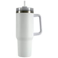 thumbnail image 3 of (2 pack) Mainstays 40 oz Stainless Steel Tumbler with Straw and Handle, Double Wall Insulated, White, 3 of 8