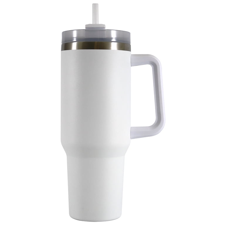 FuWaly Slim スモーキー ホワイト L 2wayタイプ 2個セット Mainstays 40 oz Stainless Steel Tumbler with Straw and Handle