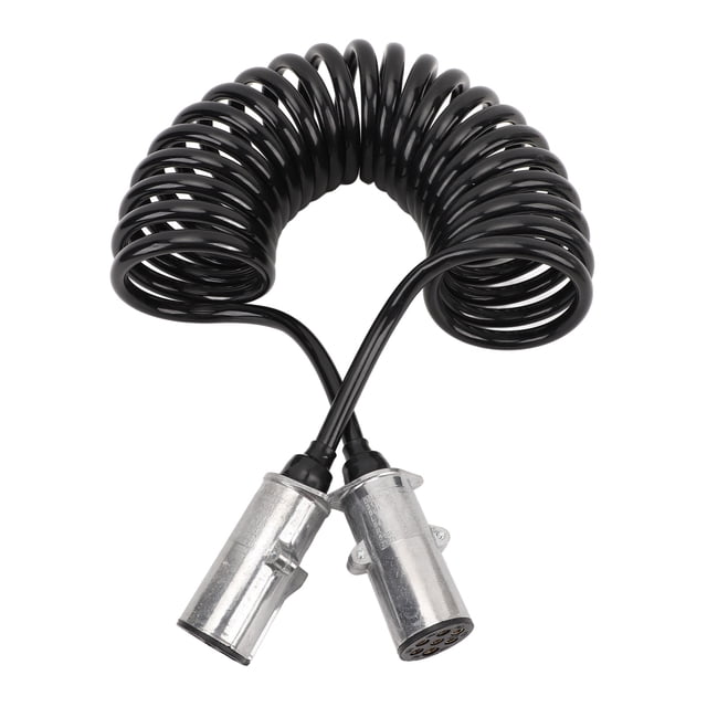 Cable Enrollado Para Remolque De 7 , Plug And Play, Cable De Alimentación Eléctrica Para Remolque De Cobre Puro De Alta Conductividad, Versátil Para Semirremolques,