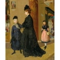 thumbnail image 2 of Johann Baptist Reiter 12x14 Gold Ornate Wood Frame and Double Matted Museum Art Print Titled - Window Shopping on Schleifmuhlgasse at the Corner with Wienstrasse (Today Rechte Wienzeile), 2 of 4