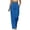 Blue, variant on cocolona Womens Casual Dress Pants Elastic Waist Straight Wide Leg Business Work Pants with Pockets