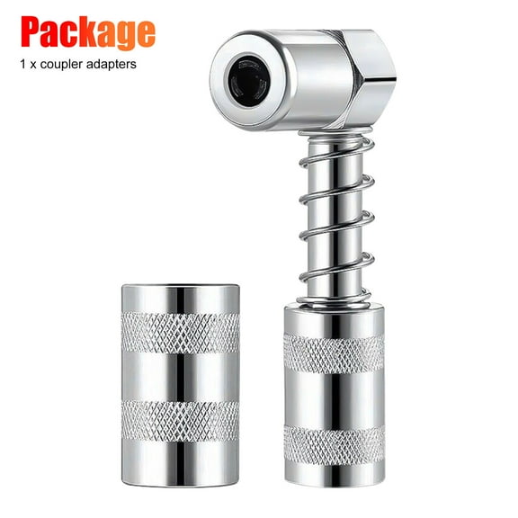Grease Gun 90-Degree Adapter Set Includ Quick Connect Coupler Style Adapter NEW