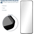 thumbnail image 3 of Espejo de Piso Cuerpo Completo Bluelander con Soporte y Marco de Aluminio, Espejo Rectangular 160 x 50 cm, Negro, 3 of 3