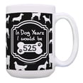 thumbnail image 1 of ThisWear 75th Birthday Gifts for All in Dog Years 525 Funny Birthday Mug Gift 15oz Coffee Mug Black, 1 of 4