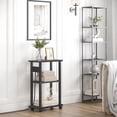 thumbnail image 2 of Small Narrow Side Table with Charging Station, Set of 2 Skinny End Table for Small Spaces, Slim Nightstand with USB Ports and Outlet,Sofa Beside Table with Wheels,Black, 2 of 18