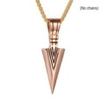 thumbnail image 2 of Collier Chaîne Cool en Titane Acier Inoxydable Flèche Gothique Réglable Style Rétro Ras-de-Cou à Pointe de Flèche Cadeaux Colliers pour Hommes Or Rose+or, 2 of 7