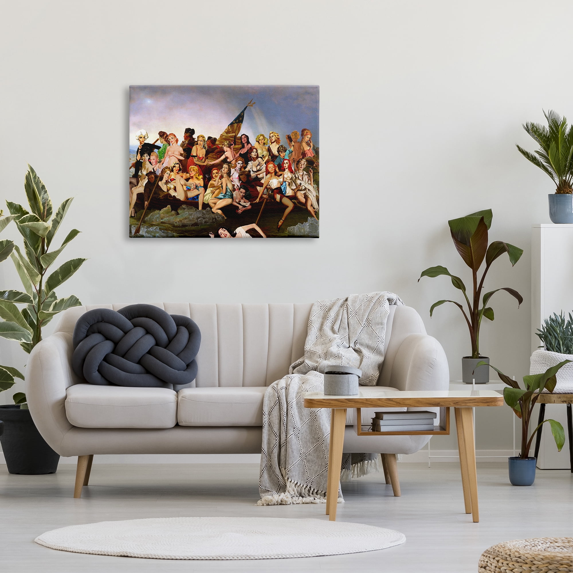 Stupell Industries Classic People Collage Novelty Painting Gallery Wrapped Canvas Art Print Wall Art, 40 x 30