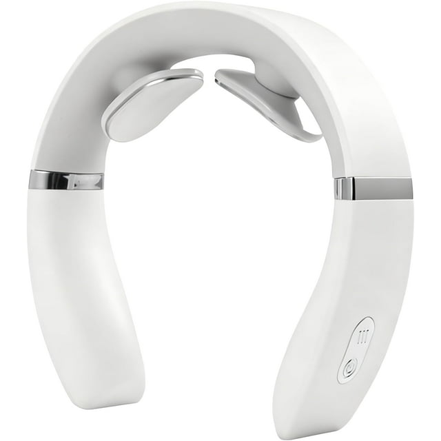 PulseX Futurax Neck Massager,with Buttons and Remote Control,10 Modes,16 Intensity Levels,Enjoy comfort,to Holidays,Family is the First Choice (White)