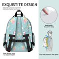 thumbnail image 5 of Unicorn and Fairy Blue Pattern Cute School Backpack Bag for School with Padded Back and Adjustable Shoulder Straps 15.25"x11.5"x5.25", 5 of 5