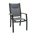 thumbnail image 3 of Panama Outdoor 5 Piece Black Aluminum Dining Set, 3 of 8