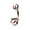 Pink quartz, variant on Oufer Dragon Claws Belly Button Ring, Amethystv,6 Piece