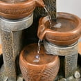 thumbnail image 4 of 15.7" H 4-Tier Indoor Tabletop Waterfall Fountain with LED Lights Desktop Fountains Calming Sound for Home Office Decor (15.7ihch), 4 of 7