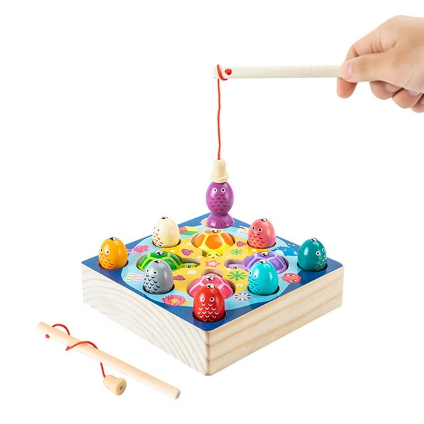 Jouet Fille Garçon 2 3 4 Ans, Jeu de Pêche Magnétique Montessori Jeux 2-4  Ans Jouets en Bois Enfants Cadeau Fille Garçon 2-4 Ans Puzzle Jouet Enfants  2-4 Ans Jeux Éducatifs 