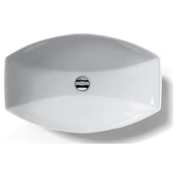 Ws Bath Collections LVR 210 Ceramica 23-3/5" Ceramic Vessel Bathroom Sink - White