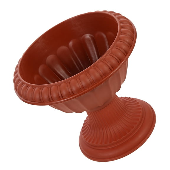 IDEANATEGRATE 1Pack Red Plastic Urn Planter Pot 7.9X7.1X7.1in For Wedding Decoration And Garden