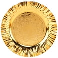 thumbnail image 2 of Bandeja redonda dorada para servir Bling Bling 20cm forma ondulada de abanico Acero inoxidable, 2 of 12