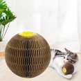 thumbnail image 4 of Rascador de bolas para gatos, garra de molienda, juego resistente corrugado para gatos y gatitos, juguetes interactivos para rascar gatos Redondo, 4 of 9
