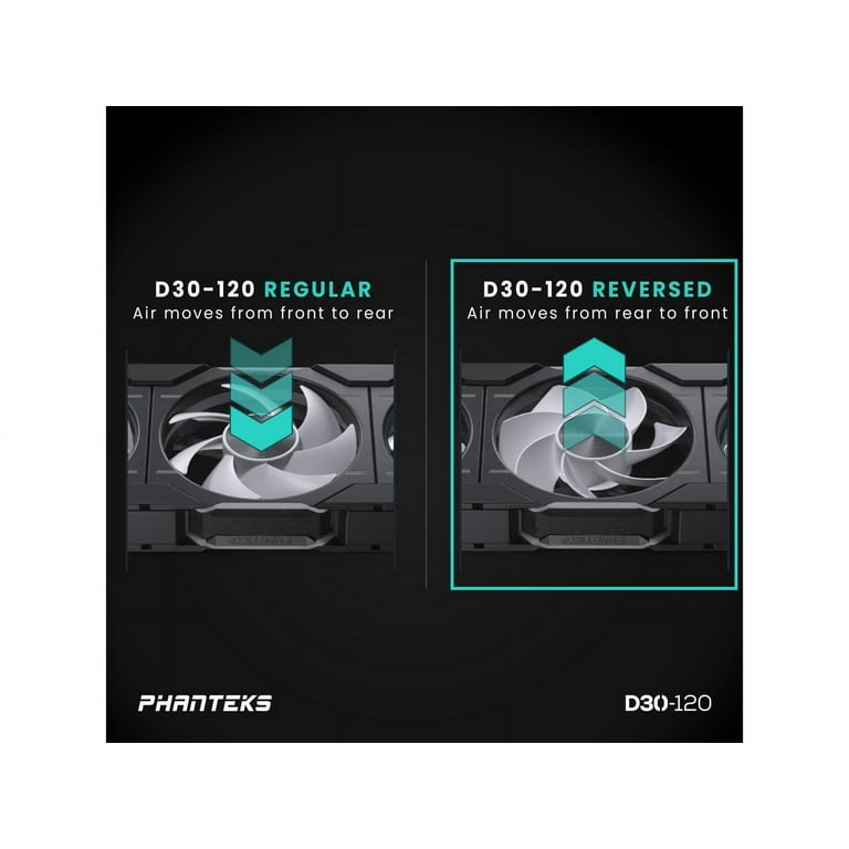 Phanteks D30-120 DRGB PWM FAN 3Pack, Premium Fans, Halos lighting
